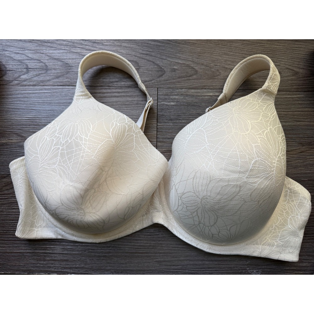 Secret Treasures Bra 46DD Beige Floral Full‎ Coverage Underwire Comfort